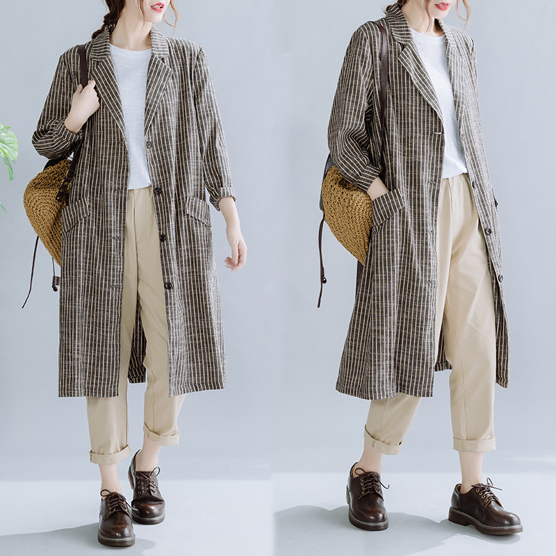 Korean style cotton and linen temperament fashion