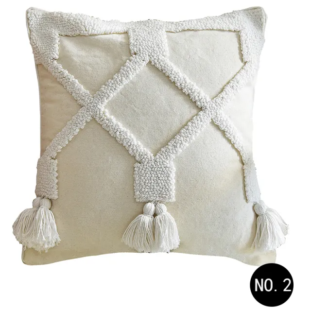 Nordic Throw Pillow Moroccan Tufted Simple Pillowcase Pillow 2 Style - Shop at LoveMi