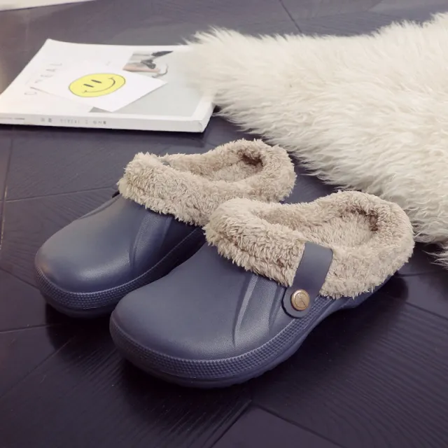 Waterproof cotton slippers women winter platform Grey - Shop at LoveMi