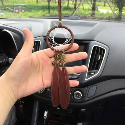 Creative Feather Car Pendant Safety Car Accessories