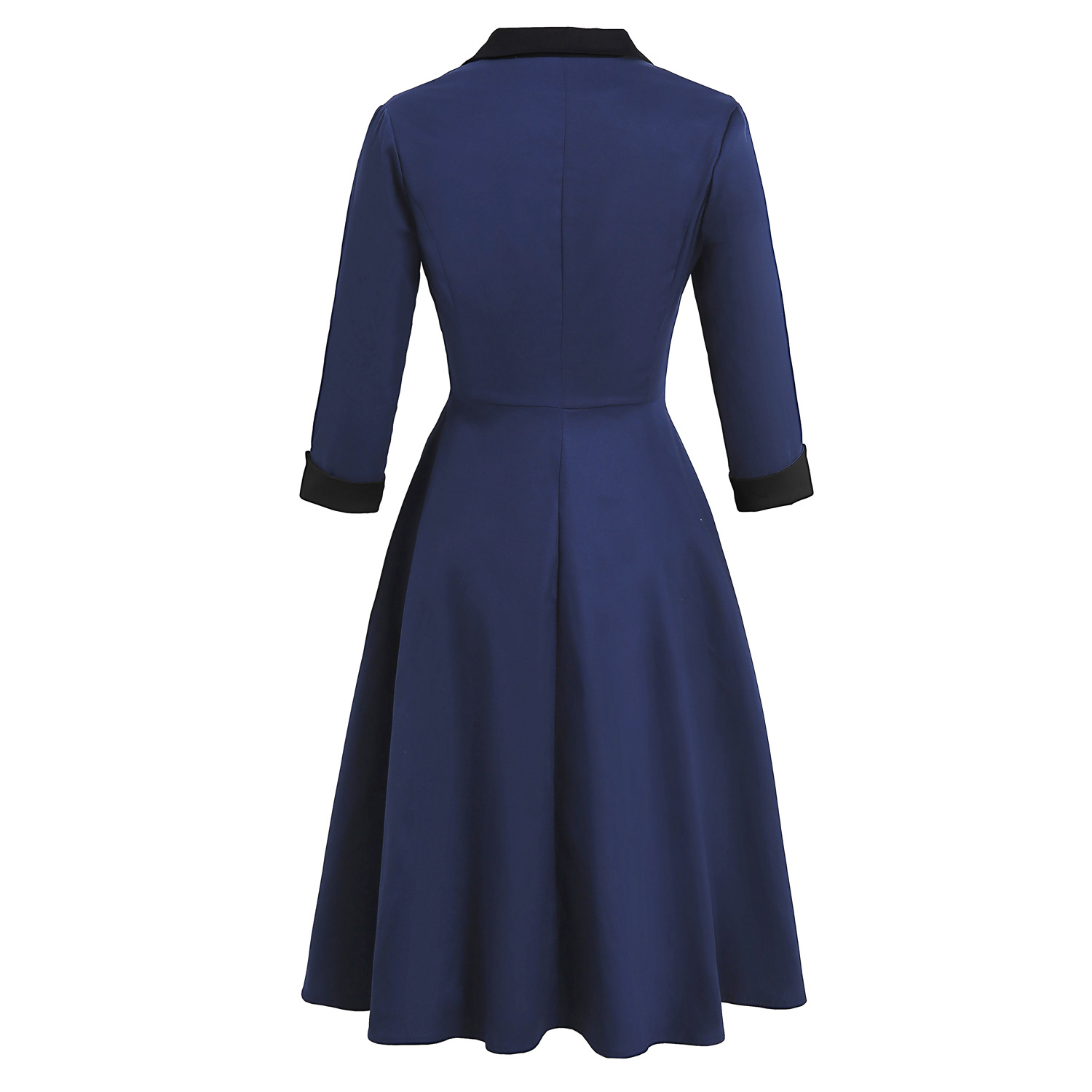 Women's three-quarter sleeves slim fit suit dress