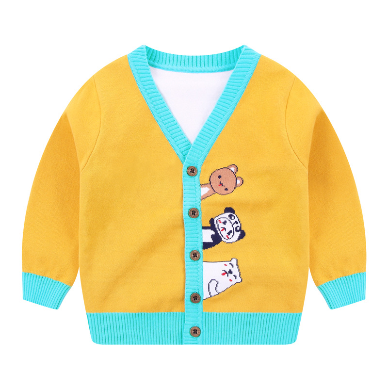 Single-breasted Sweater Boys Cardigan V-Neck - Picture 6 of 6