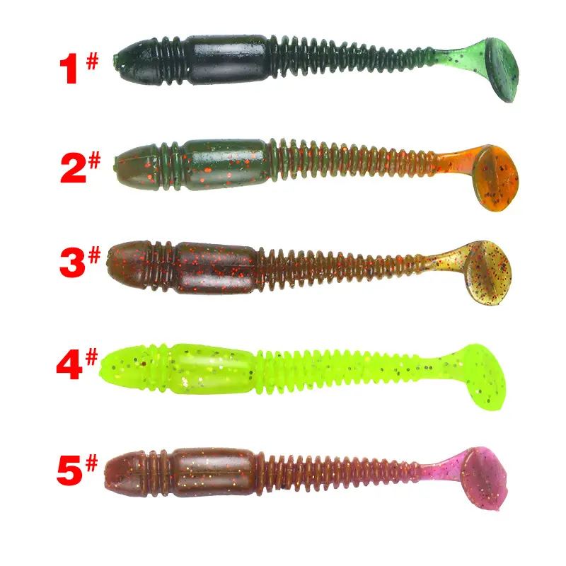 Bionic Fishing Lure Soft Bait T Tail Worm