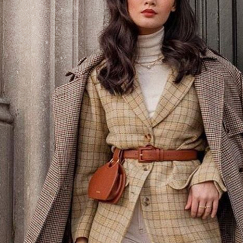 Simple half - circle waist ring saddle bag