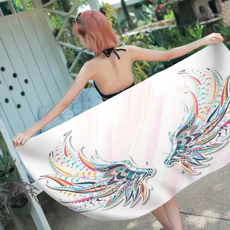 Rectangular beach towel digital printing