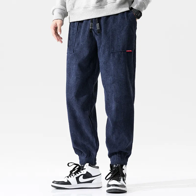 Men's workwear sports corduroy casual pants - Blue
