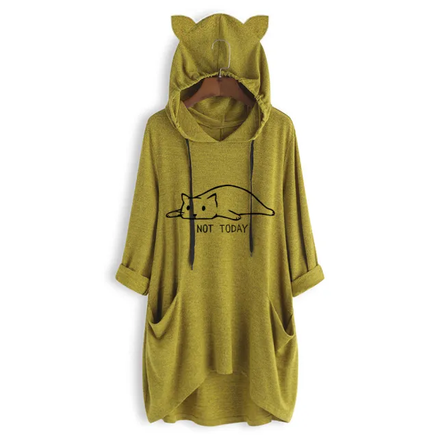 All match hooded women's knitted sweater Yellow - Shop at LoveMi