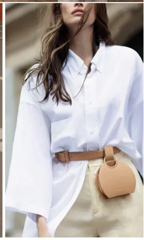 Simple half - circle waist ring saddle bag - Khaki