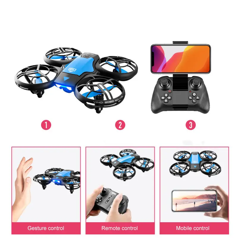 V8 2.4G 4CH Mini RC Drone Gesture
