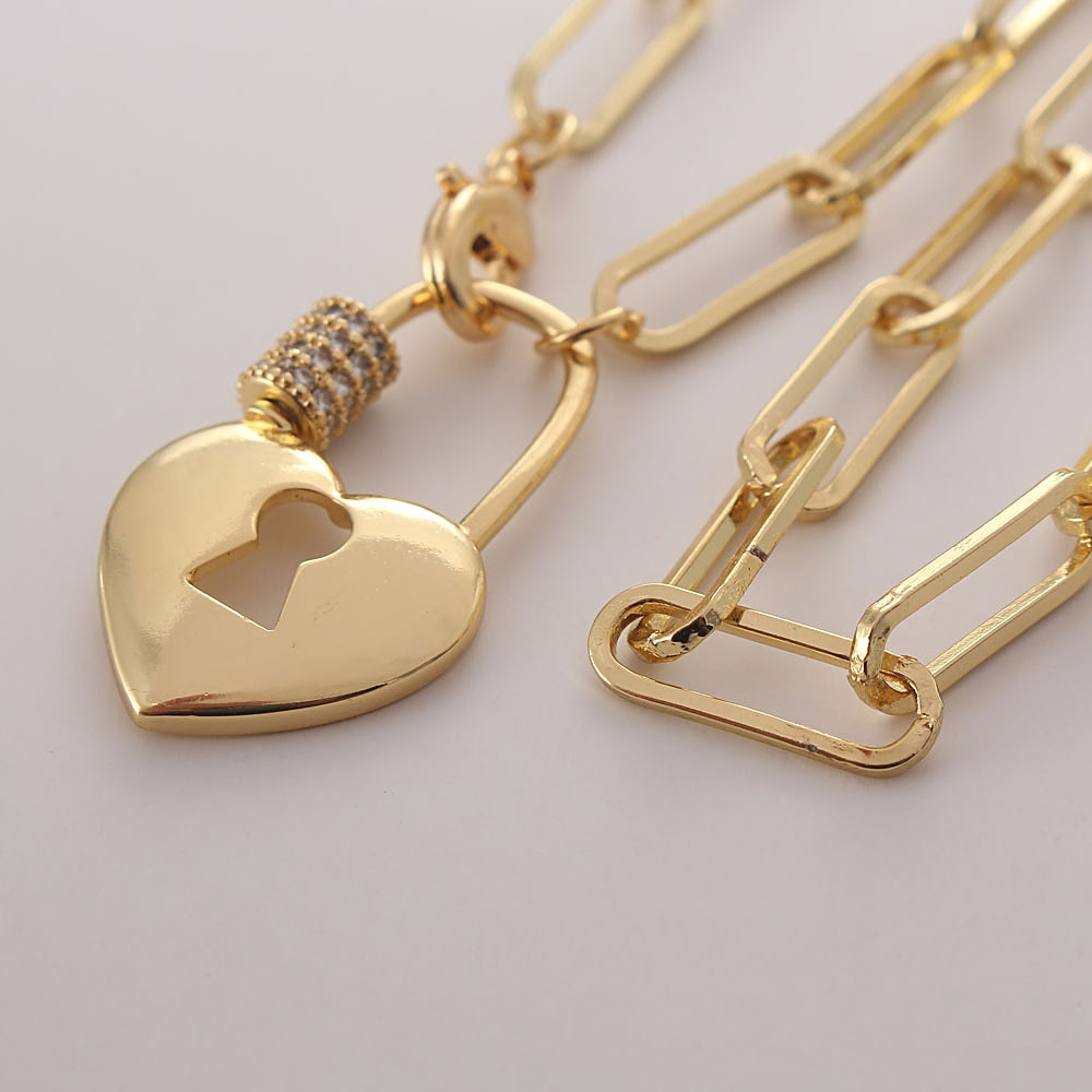 Micro - inlaid copper electroplated bacu chain jewelry