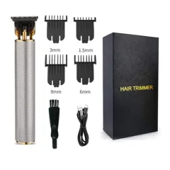 T9 oil head electric hair clipper razor knife carving hair clipper - Silver - View 1