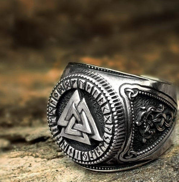 European and American symbol Viking Odin alloy ring