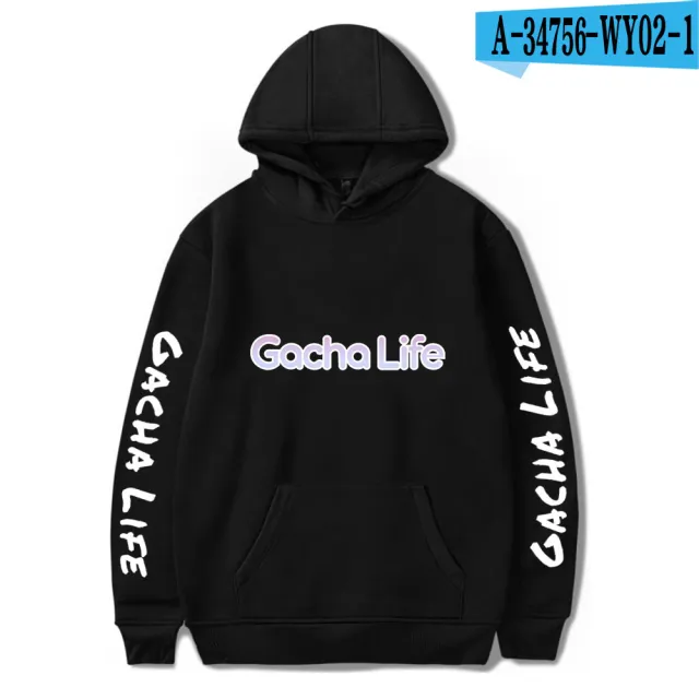 Gacha life2D casual fashion printed hoodie 2 Black - Shop at LoveMi
