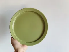 Time: April Tales ceramic dessert salad plate - Green - View 1