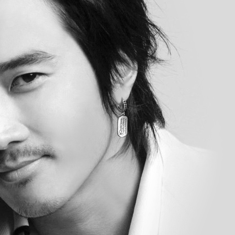 Sterling silver earrings star and moon silver medal hipster niche design