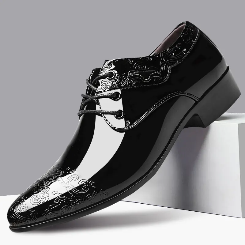 Glossy Men's Business Formal Shoes Fashion Casual