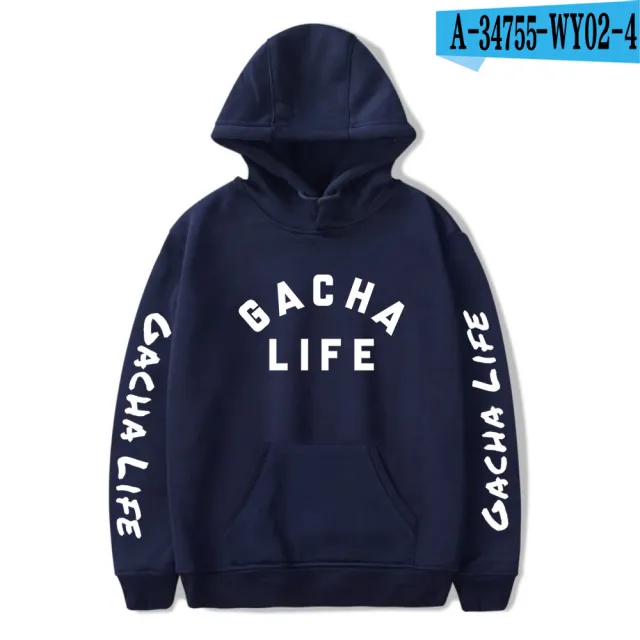 Gacha life2D casual fashion printed hoodie 1 Navy - Shop at LoveMi