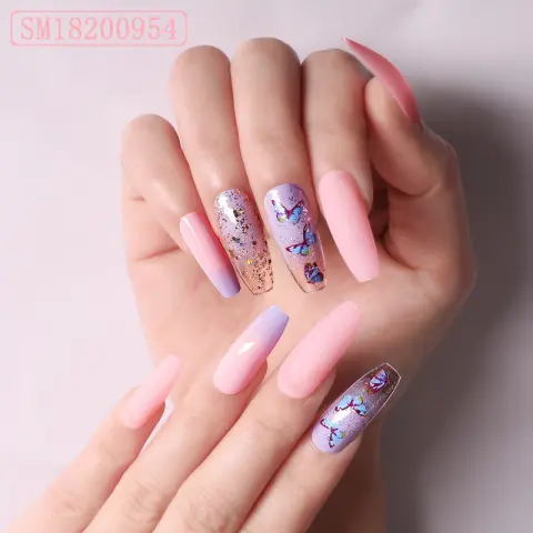 Yellow Ballet Shoes Shape Nail Plate