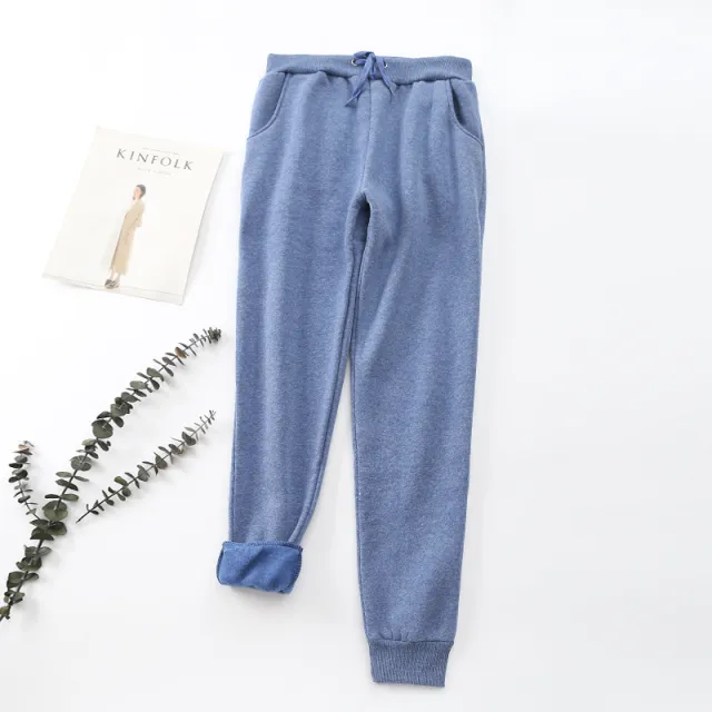 Stiletto Trousers, Thick Sports And Velvet Trousers Blue - Shop at LoveMi