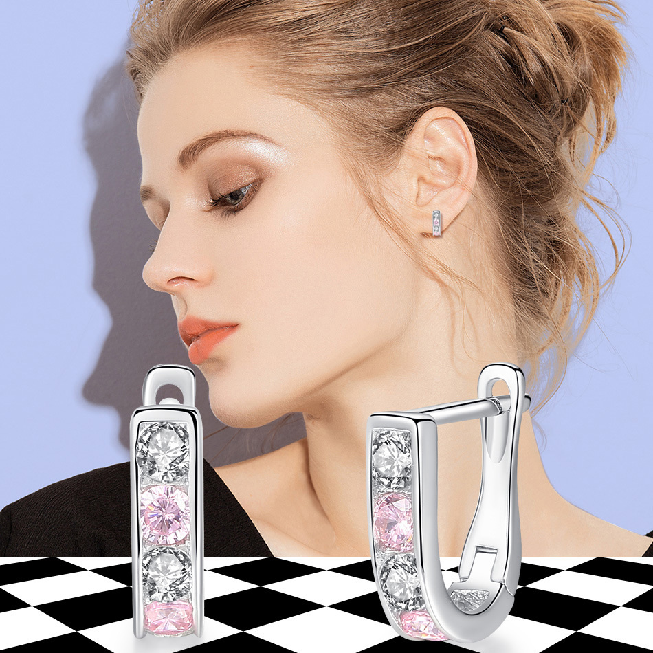 Sterling Silver Colored Zircon Children's Earrings