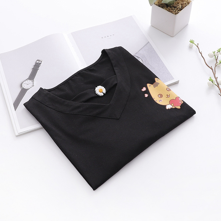 Student soft girl short sleeve t-shirt women