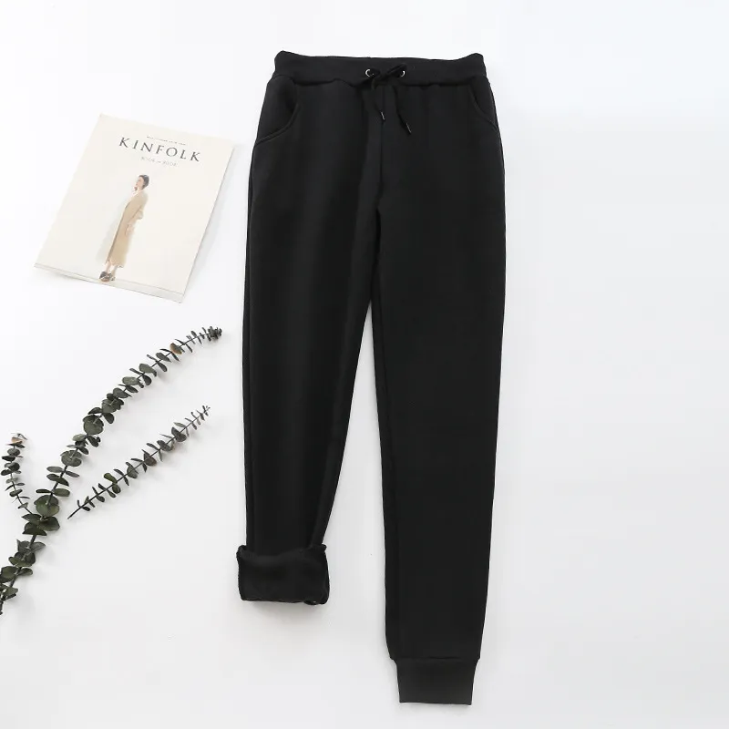 Stiletto Trousers, Thick Sports And Velvet Trousers - Black