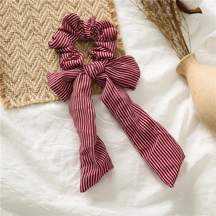 European and American new hair tie knotted rabbit ear headdress - Red Bow
