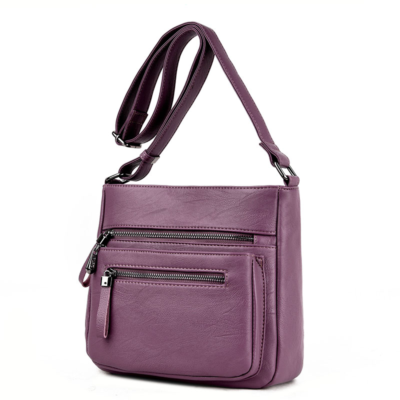 PU Zip Shoulder Bag