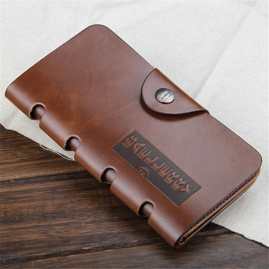 Vintage wallet tri-fold card holder hunter