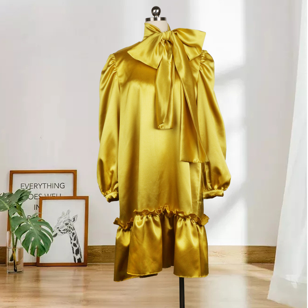 Lace Bow Knot Ruffled Dress, picture 5 of 5
