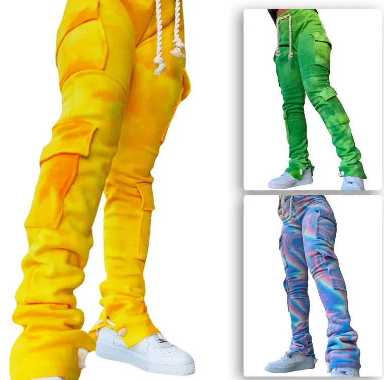 Fleece Printed Multi-pocket Super Stretch Overalls