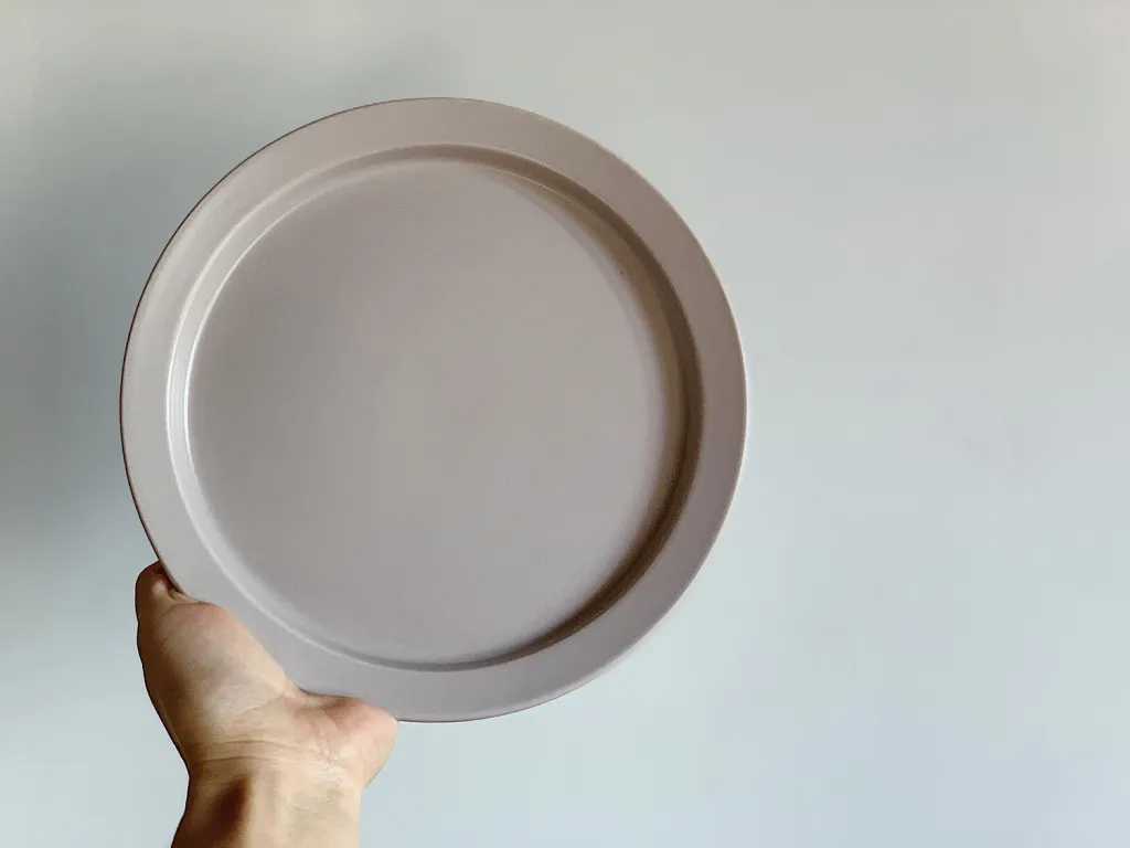 Time: April Tales ceramic dessert salad plate - Tea Grey