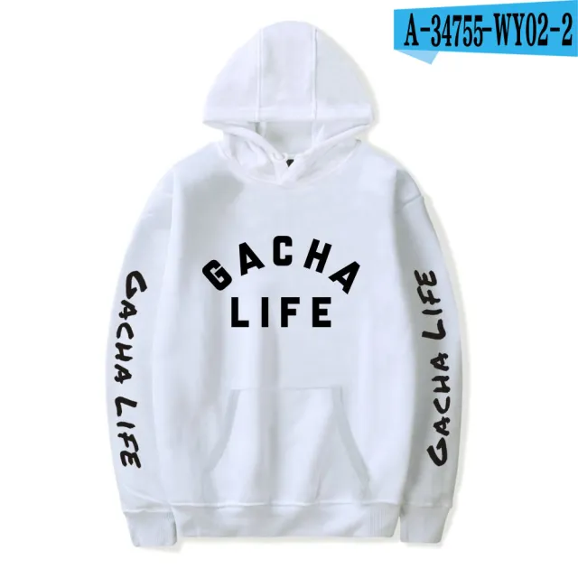 Gacha life2D casual fashion printed hoodie White - Shop at LoveMi