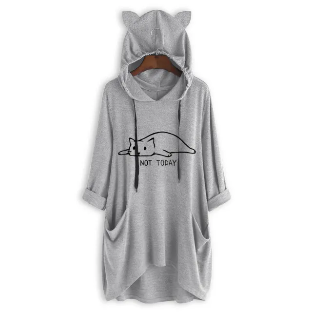 All match hooded women's knitted sweater Grey - Shop at LoveMi