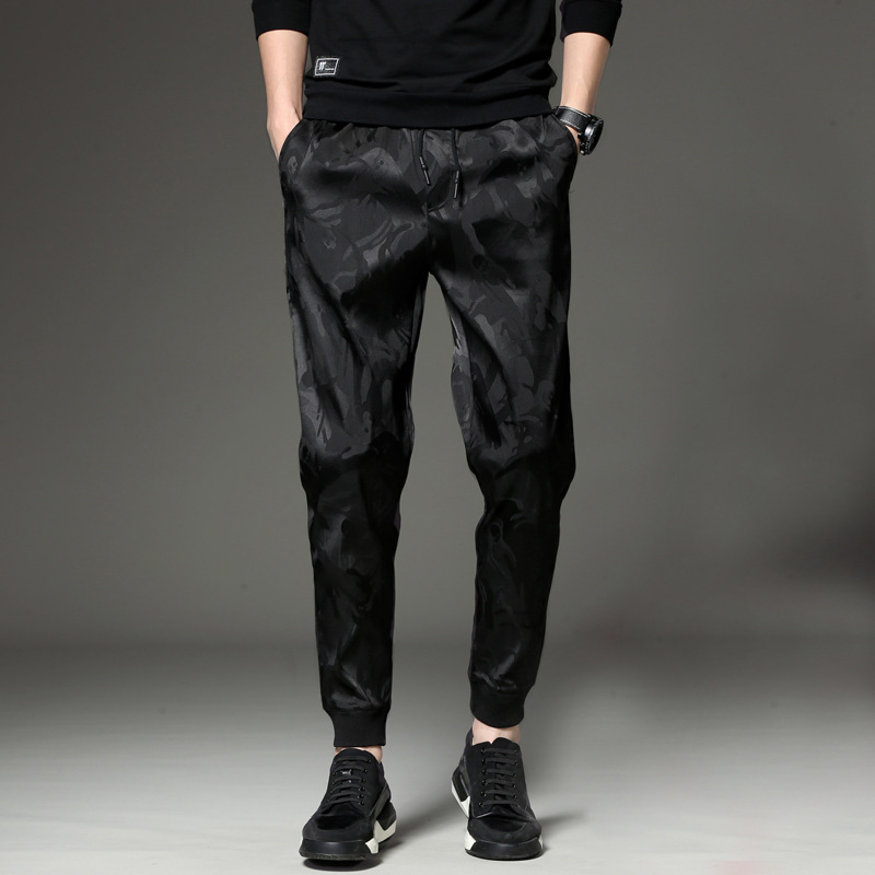 Tie waist casual trousers men's sports pants