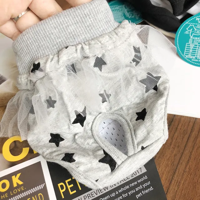 Pet dog physiological pants cute skirt safety pants Grey - Shop at LoveMi