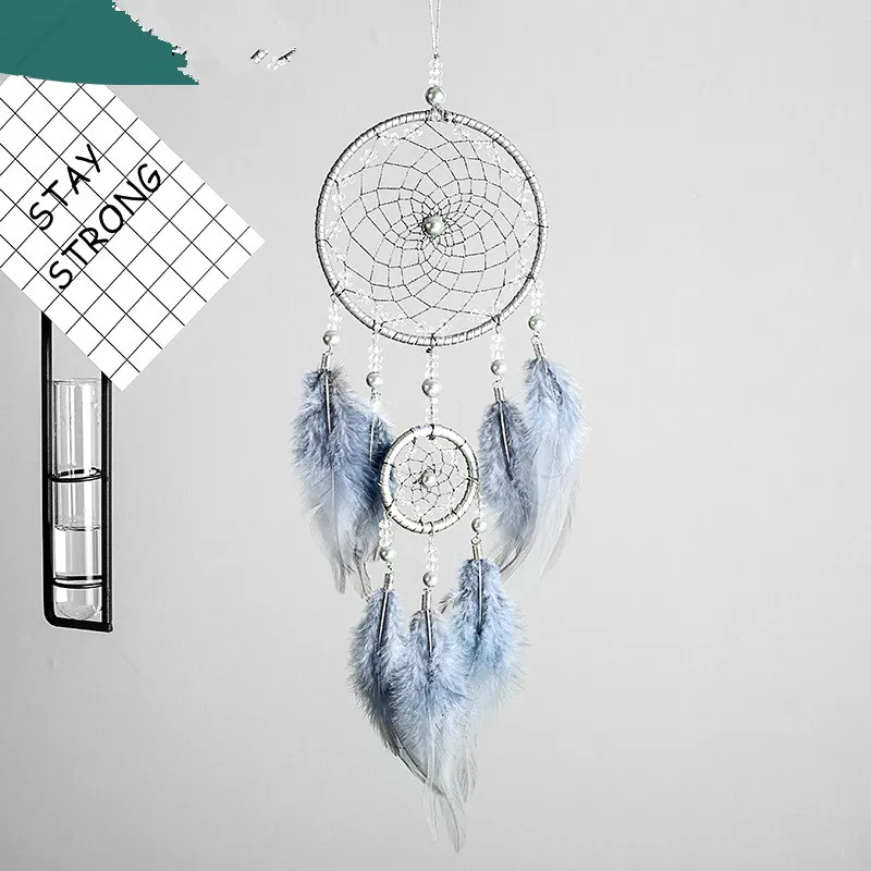 Modern simple looking up at the starry sky series dream catcher - Blue