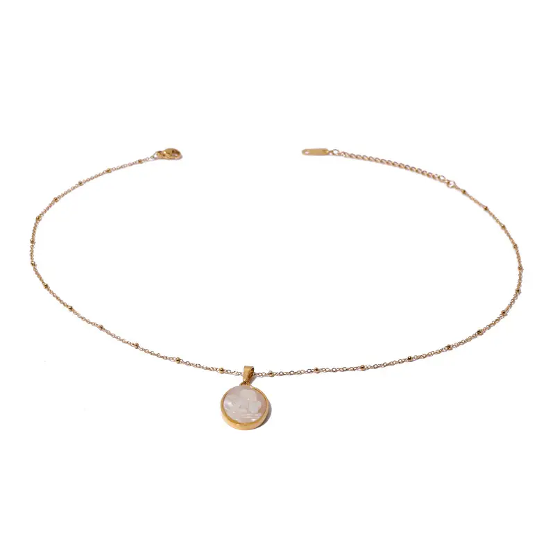 Fashion Angel Shape Titanium Steel Necklace Female