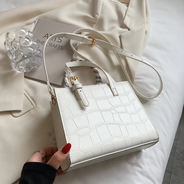 Large Capacity Single Shoulder Messenger Bag Handbag White - Shop at LoveMi