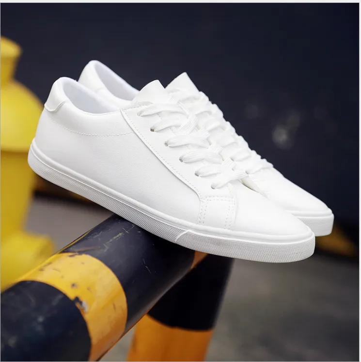 Frau PU Einfarbig Weibliche Schuhe Casual Bord Schuhe Frauen Schuhe F351 - White