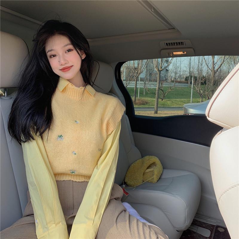 Yellow Knit Vest