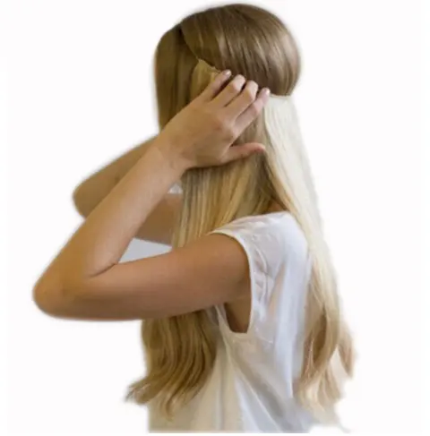 S-noilite 20 Inches Invisible Wire No Clips in Hair