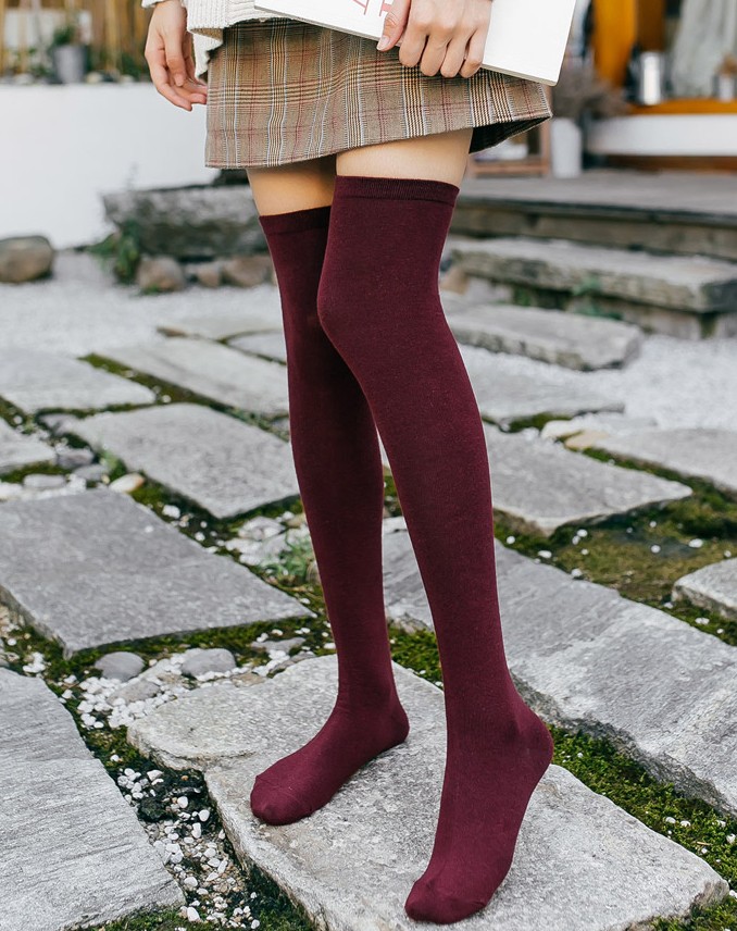 Stockings, socks, socks, socks, high socks, pure cotton, Korean version, wind, autumn and winter.