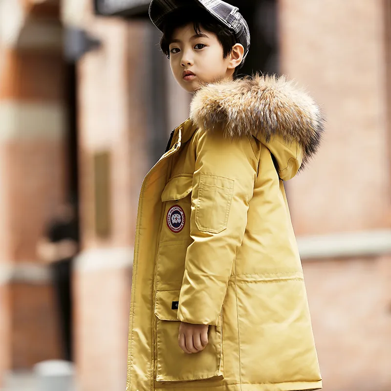 Down Jacket Boy with Long Thickening