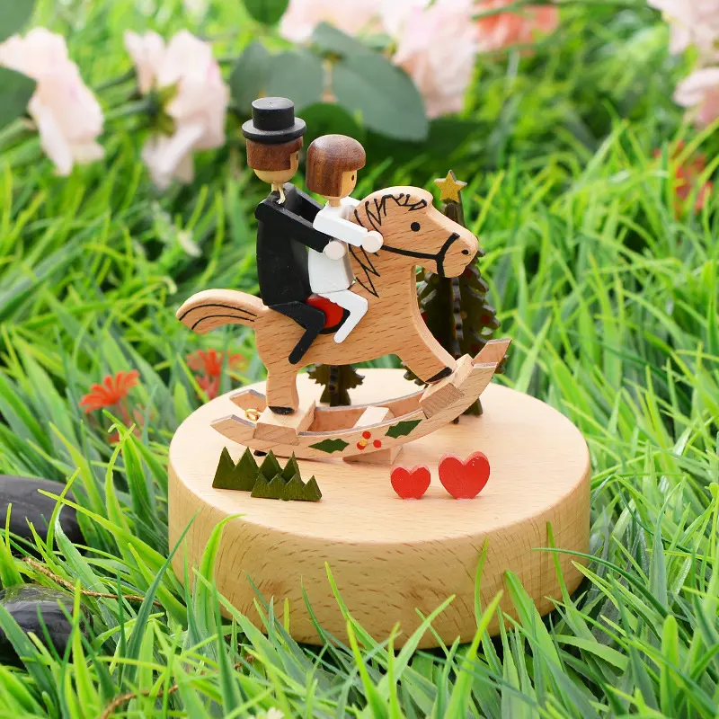 Music Boxes Innovative Rotating Musical Box Wooden Box Table