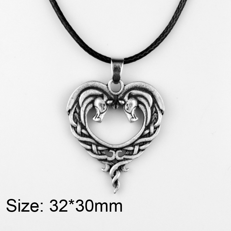 Double horse head necklace