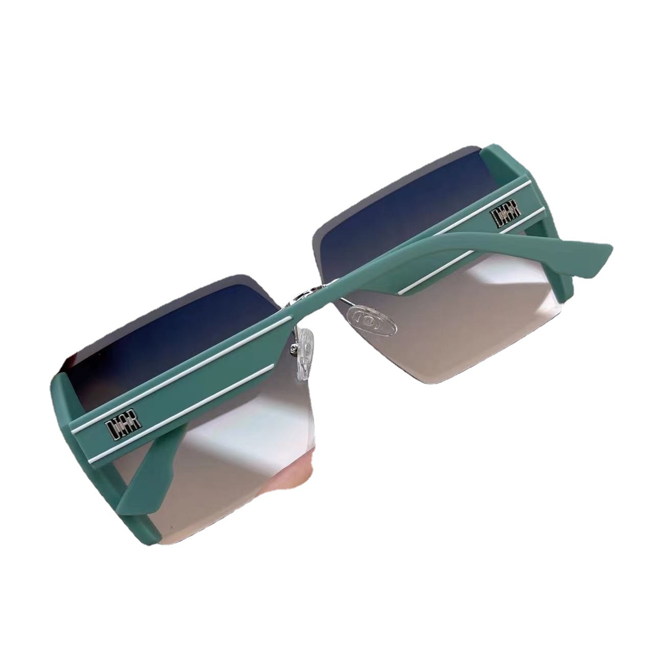 Title 7, Square Rimless Cut Edge Fashion Sunglasses