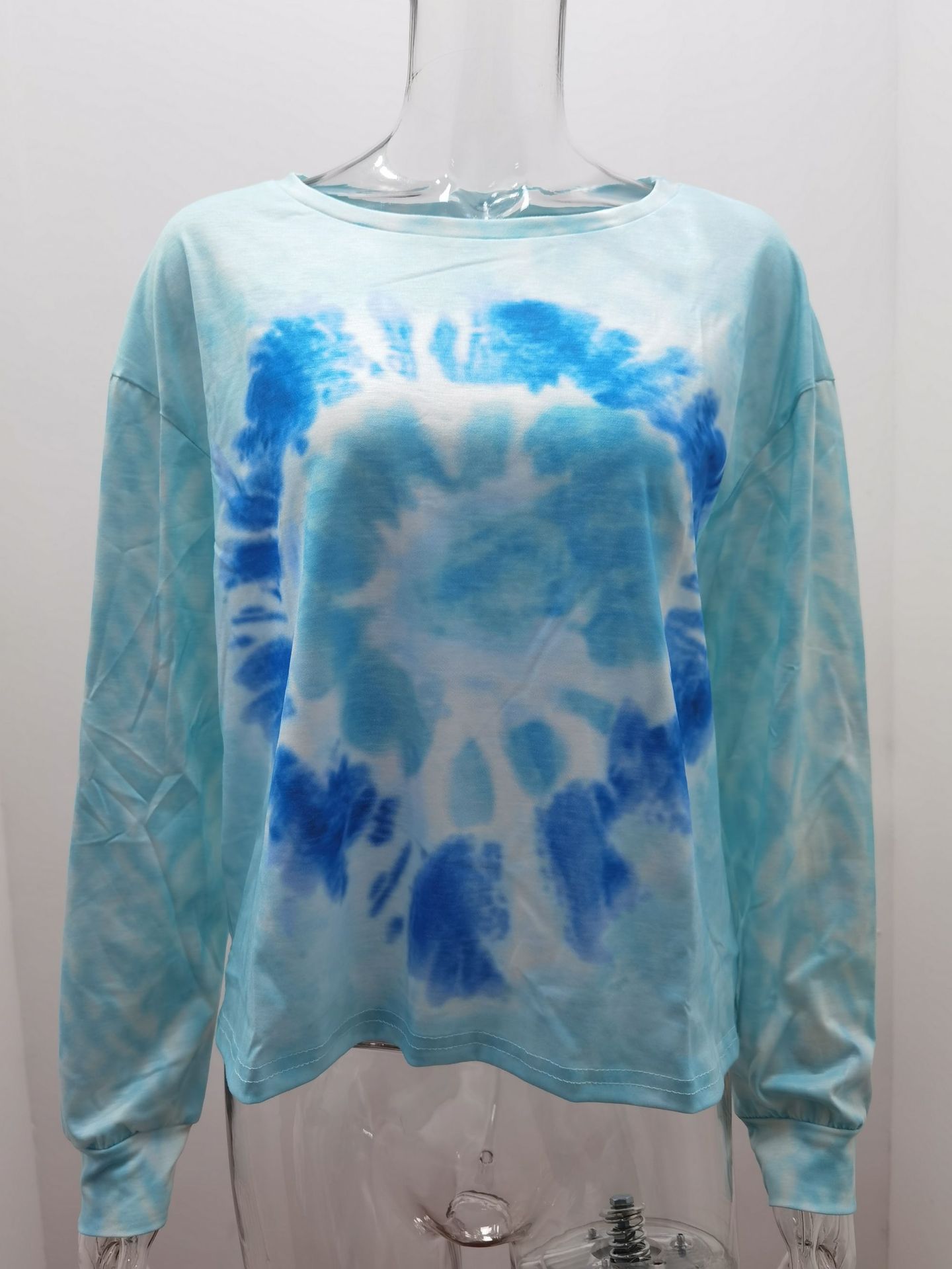 Title 4, Tie-Dye Print Crew Neck Long Sleeve Sweatshirt ...