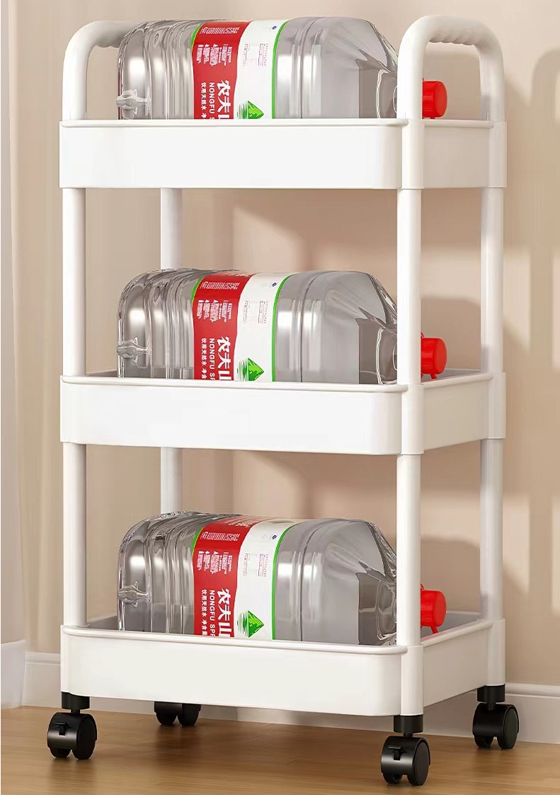 3 Tier Storage Trolley Cart On Wheels Kitchen Bathroom Laundry Rolling Rack — image 6