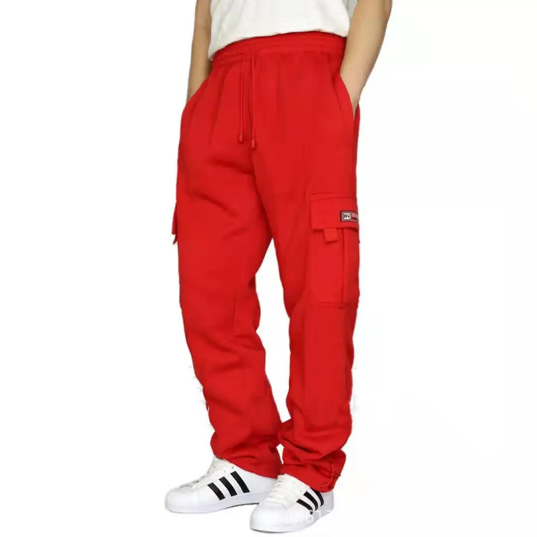 Men Pants Sweatpants Stretch Elastic Waist Jogger Sports Pants Drawstring